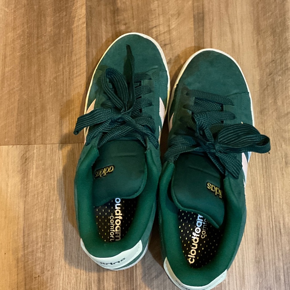 Adidas Forest Green Cloudfoam Sneakers